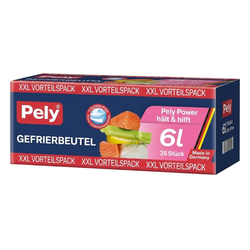 Pely Power Gefrierbeutel 6L XXL-Vorteilspack 35 Stück