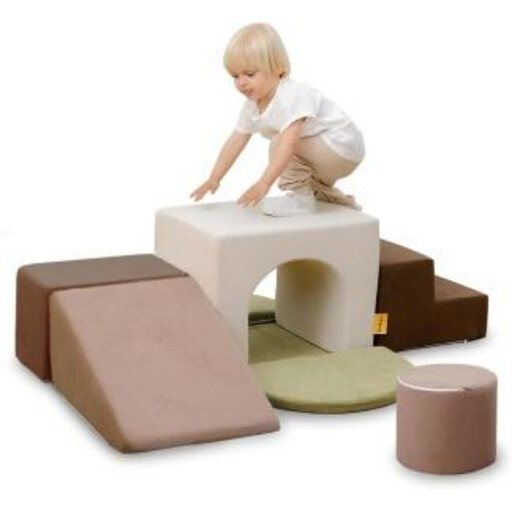 BanaSuper 7-Piece Foam Climbing Blocks Set in grey