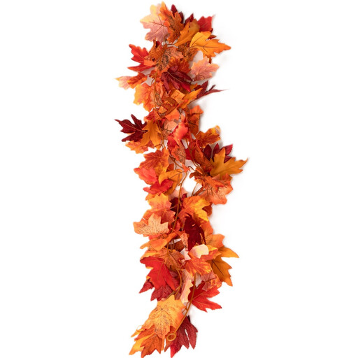 Marrybox Fall Garland Maple Leaf Orange 1.8m