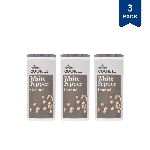 Morrisons Ground White Pepper 100g (3 Packs)