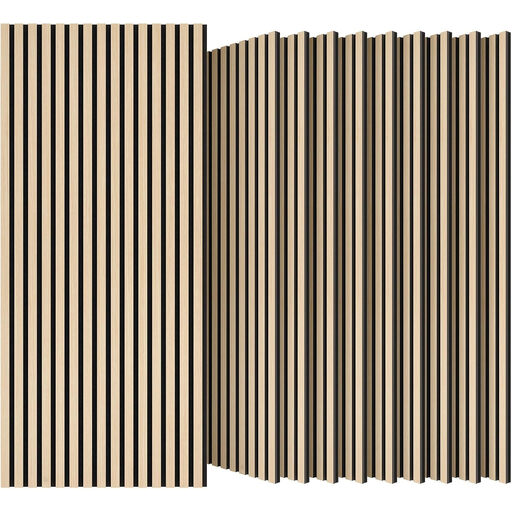 Premium Oak 3D Wood Slat Acoustic Panels (Set of 20)
