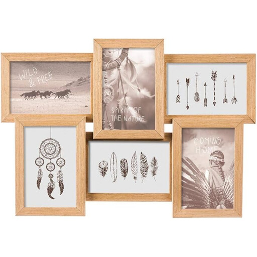 Atmosphera Mia photo montage frame 6 photos 10 x 15 cm natural