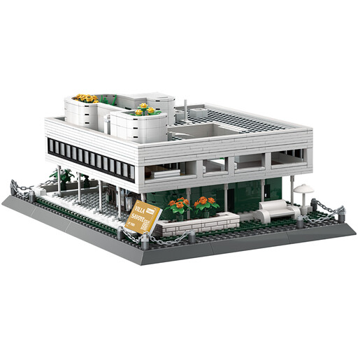 WANGE Villa Savoye-Paris,France 1226 Pcs Building Blocks Set for Hobby Builders
