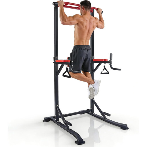 Multifunctional freestanding pull-up bar training rack with 2 fitness resistance bands