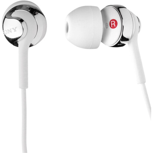 Sony MDREX110APW.CE7 Deep Bass Earphones with Smartphone Control and Mic - Metallic White
