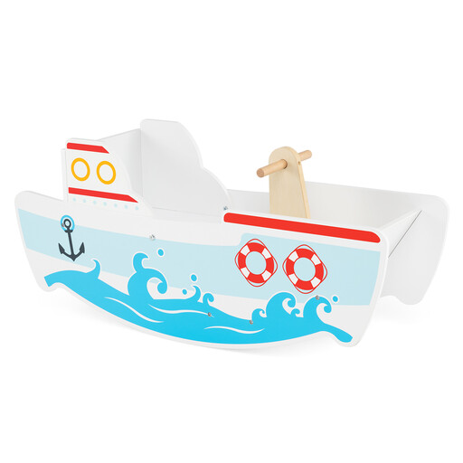 Chaise à bascule en bois, style nautique