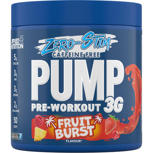 Applied Nutrition Pump 3G Zero Pre Workout Powder Fruit Burst Flavour