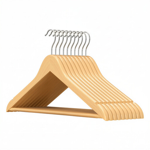 SONGMICS Solid Wood Hangers, Set of 10