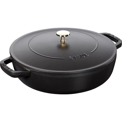 STAUB Round Cast Iron Casserole Pot with Lid - 28cm