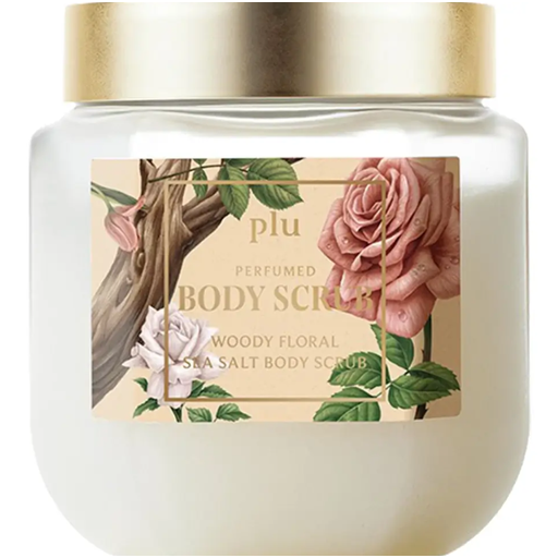PLU Perfumed Sea Salt Body Scrub, Woody Floral