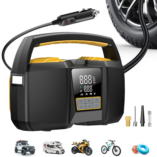 Carsun 150PSI Fast Air Compressor - Dual 25-Cylinder Bike Tire Inflator