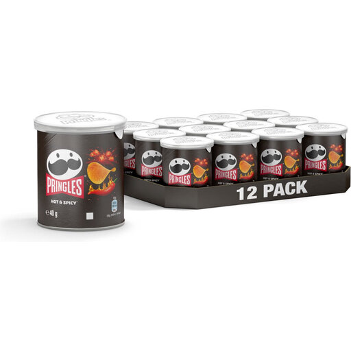 Pringles Hot & Spicy Crunchy Chips - 12 x 40 g