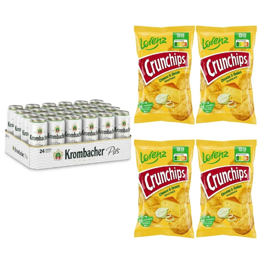 Value Pack Krombacher Pils and Lorenz Crunchips