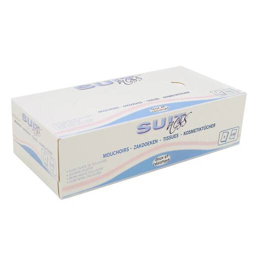 SUIT Facial Tissues Soft & Absorbent, 2-Ply, 1 Box, 150 Tissues