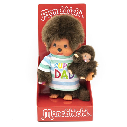 Monchhichi 20 cm Super Dad + Baby