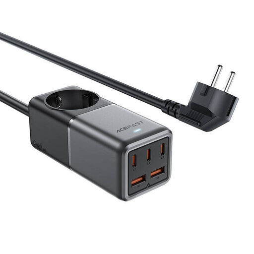 ACEFAST Z2 GaN 75W PD Desktop Charger 3x USB-C 2x USB-A - Black and Grey