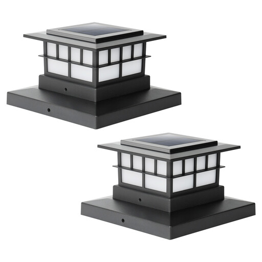 Lot de 2 couvre-poteaux solaires LUTEC