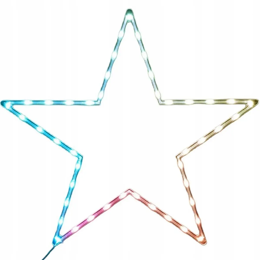 Window Star LED Light, 45 LEDs RGB, 60 cm, USB