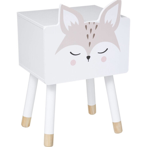 Atmosphera Douceur Fox Bedside Table - White