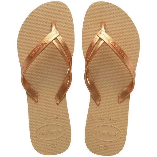 HAVAIANAS Elegance Flip Flops Golden