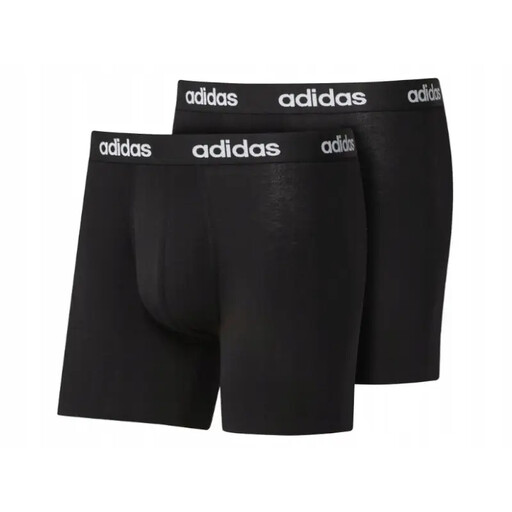 adidas Linear Brief Boxer 2 件装黑色内裤