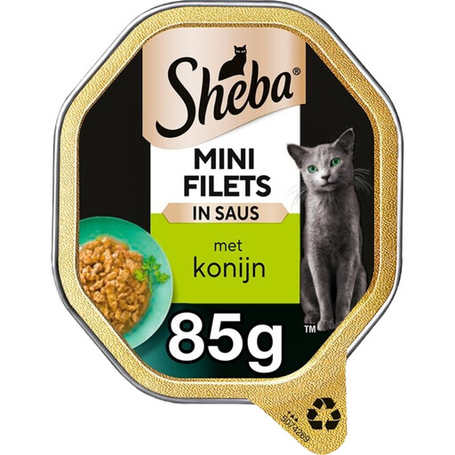 Sheba Mini Filets Blikvoer Kat, Konijn