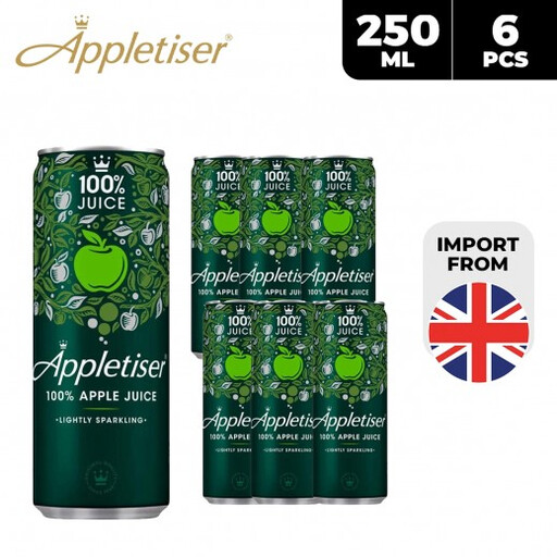 Appletiser 100% Apple Juice Lightly Sparkling 6 x 250ml