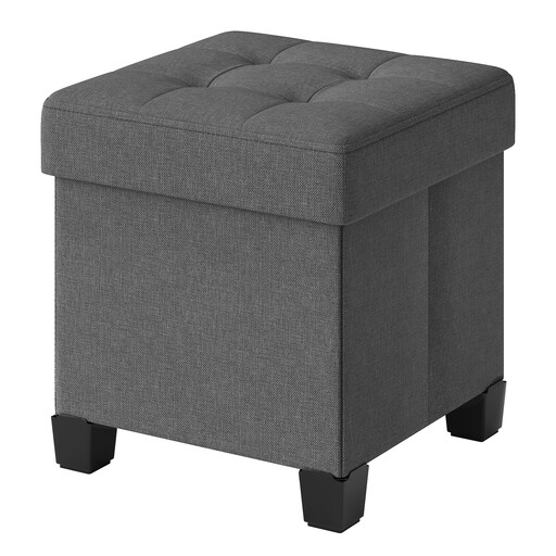JOYFURNOS Slate Grey Foldable Storage Ottoman