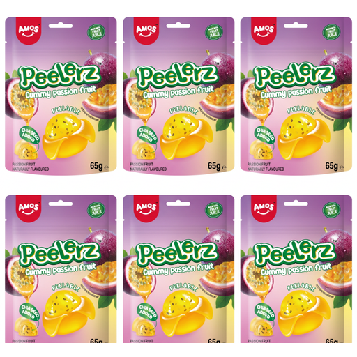 Amos Peelerz Gummy Passion Fruit Peg Bag 65g