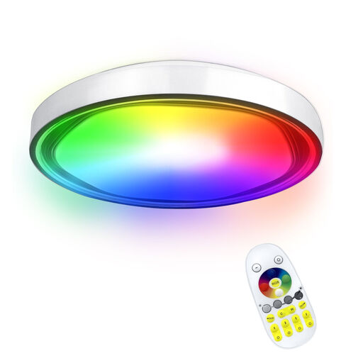 Ceiling Light LED Acrylic Ø50cm - 60W Dimmable, Remote Control, RGB, 2800-6500K Ceiling Lighting for Living Room Bedroom