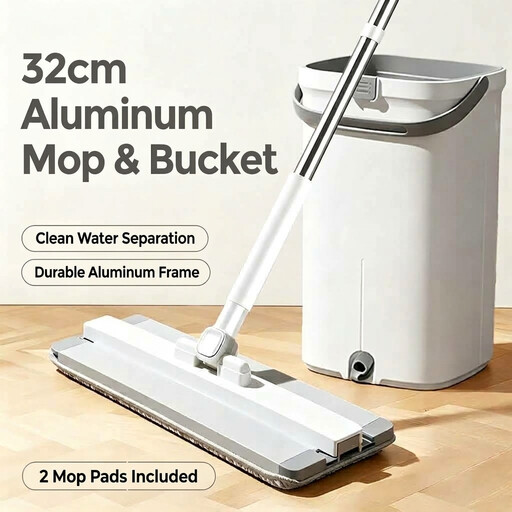 JoySelect Flat Mop and Bucket Set