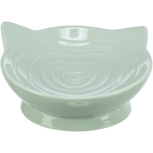 TRIXIE Ceramic Elevated Cat Bowl Sage Green