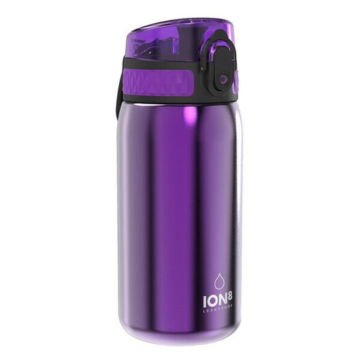 ION8 Lightweight Steel Kids Water Bottle, 400ml, Metallic Purple