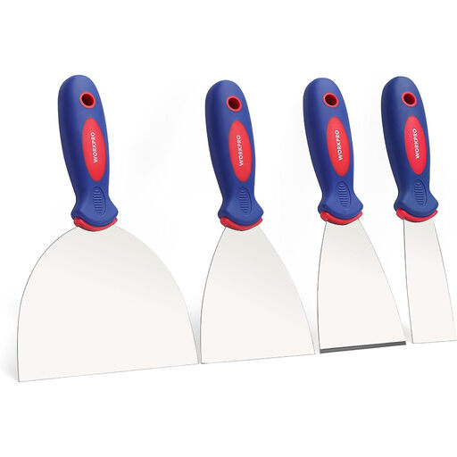 WORKPRO 4-Piece Stainless Steel Wallpaper Scraper Set