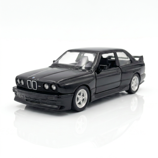 1:36 Scale BMW M3 (1987) Model Car - Black, Diecast, Opening Doors, Pull Back Action, Birthday Gift