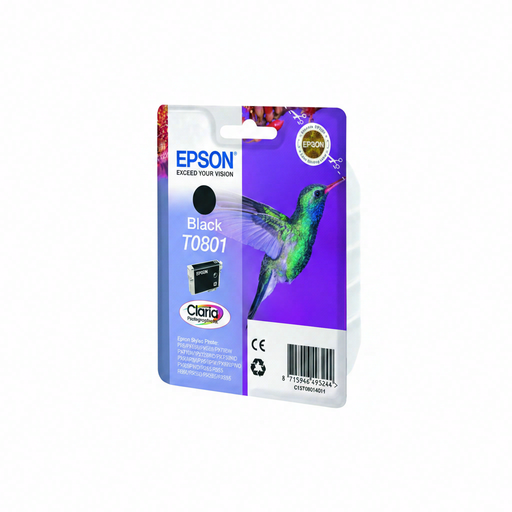 Epson Hummingbird Singlepack Black T0801 Claria Photographic Ink