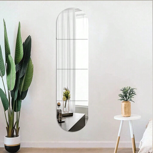 4pcs PVC self-adhesive dressing mirror, 30*30 cm