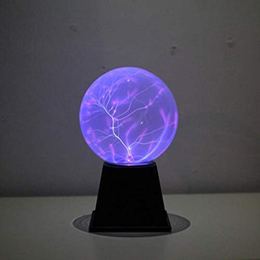 Pheashine Plasma Ball Light 5 Inch Touch & Voice Sensitive Magic Lightning Decoration Mood Night Light Blue