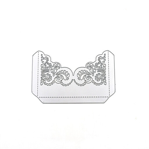 Metal Die Cuts Set with Lace Flower Border