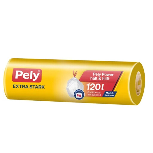 Pely Zugbandbeutel Extra Stark 120L 8 Stk.