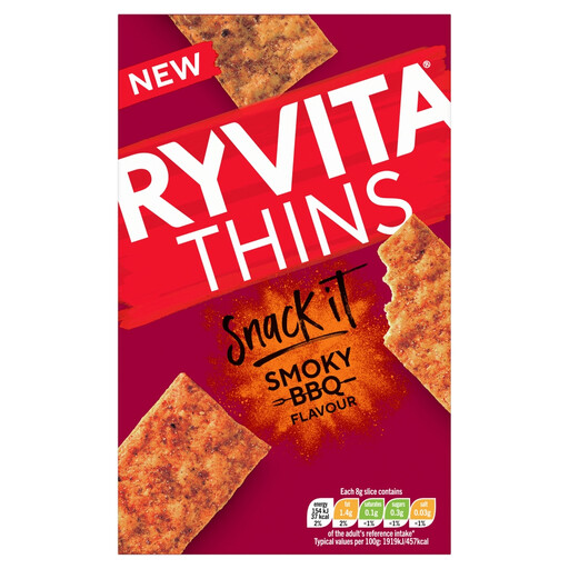 Ryvita Snack It Thins Smoky BBQ 125g pack