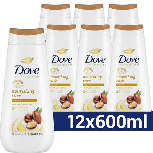 Dove Advanced Care Shower Gel - Nourishing Care 12 x 600 ml
