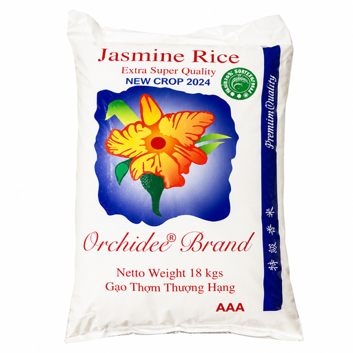 Orchidee Jasmine Rice, Long Grain AAA Quality, 18 kg