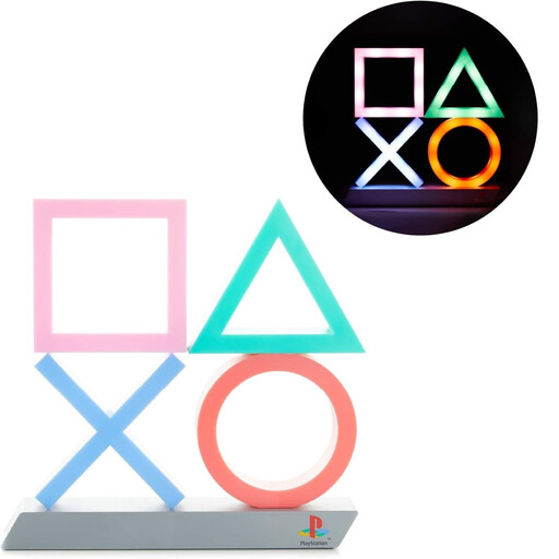 PlayStation Icons Light XL - Officially Licensed - 30 cm - 3 Light Modes - Music Reactive - USB or Battery Powered