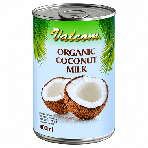 Valcom organic coconut milk, 400 ml