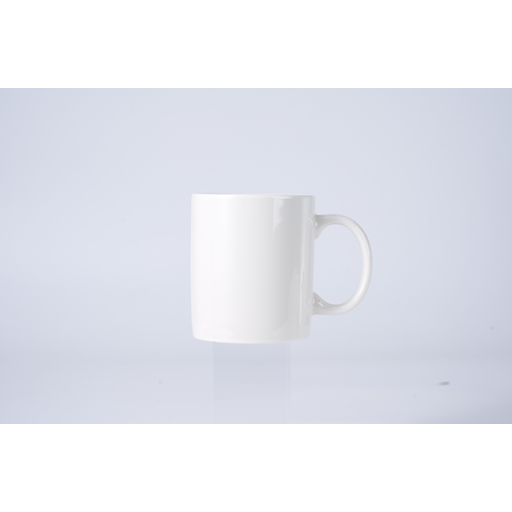 JIWOO Latte Ceramic Mug 325 ml in glossy white