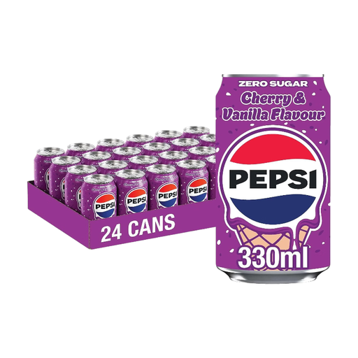Pepsi Cherry Vanilla 24 × 330ml cans