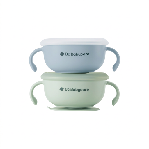 Bc Babycare 3-in-1 Suction Bowl with Straw, Fork & Spoon Set