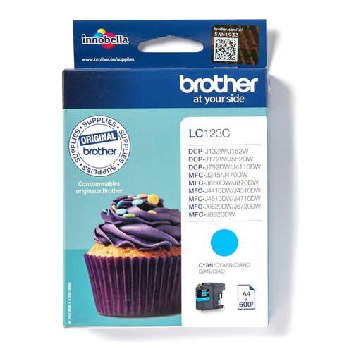 Brother LC-123C Original Cyan Ink Cartridge