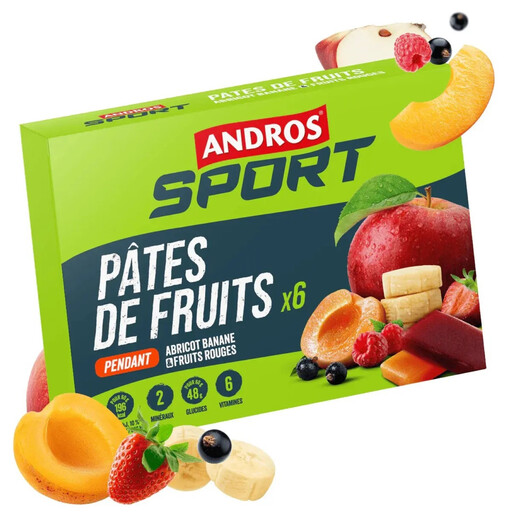 Andros Sport fruit jelly pack x6, 180 g